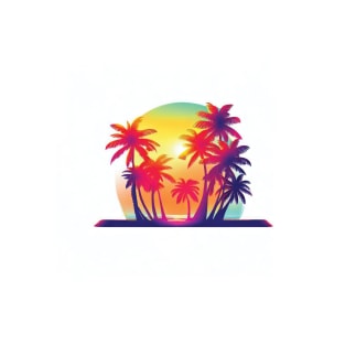 Vintage Sunset Palm Tree T-Shirt