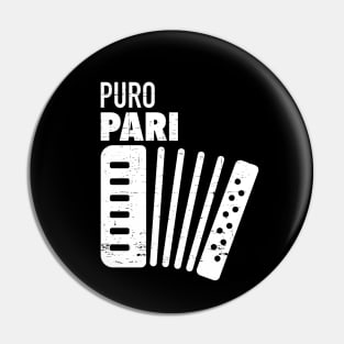 Puro Pari - Grunge design - white Pin