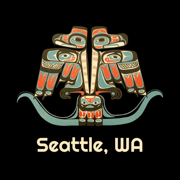 Seattle, Washington Thunderbird PNW Native American Tribal by twizzler3b