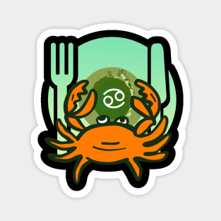 Cancer crab zodiac sign fork knife food Magnet