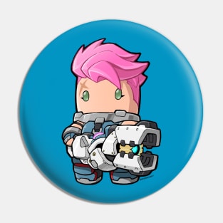 Lil Strong Pink-Hair Soldier Pin