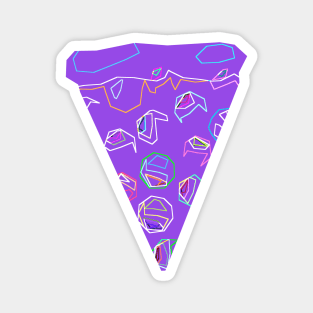 Funky Purple Pizza Magnet