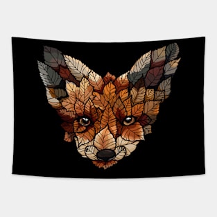 Autumn leaves Fox Tapestry