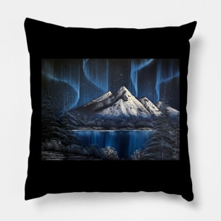 Blue Northern Lights Pillow