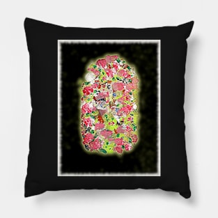 Colourful Acrylic Flowers Pillow