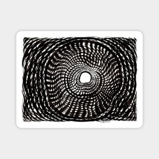 waves light tunnel hypnotic abstract art Magnet