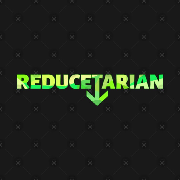 Reducetarian with an arrow made up of green shade chunks by strangelyhandsome