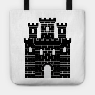 Black heraldic castle Tote