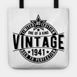 80th vintage retro birthday gift idea for Brother Tote