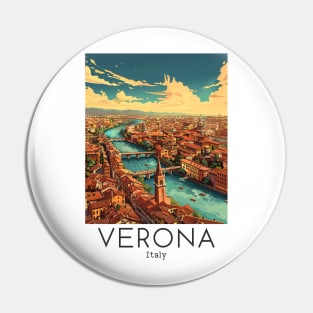 A Vintage Travel Illustration of Verona - Italy Pin