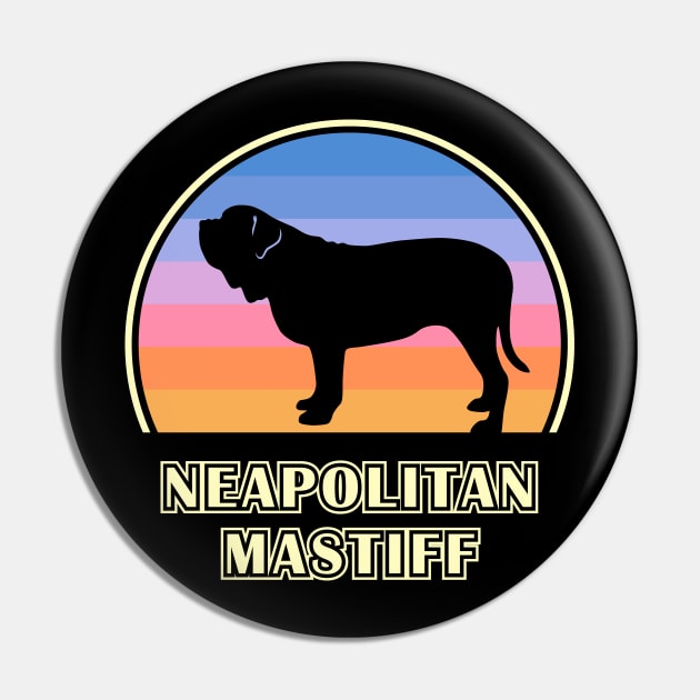 Neapolitan Mastiff Vintage Sunset Dog Pin by millersye