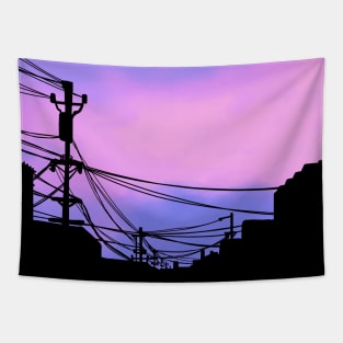 Aesthetic sunset Japanese Lo Fi Tapestry