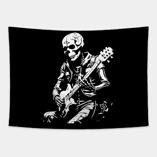skeleton plays rock guitar Tapestry