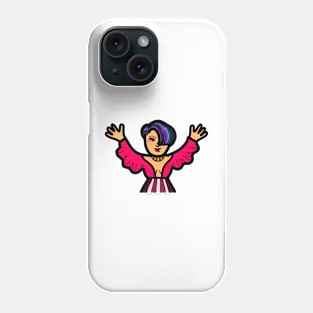 Happy young Asian lesbian woman celebrate feminine freedom. Phone Case