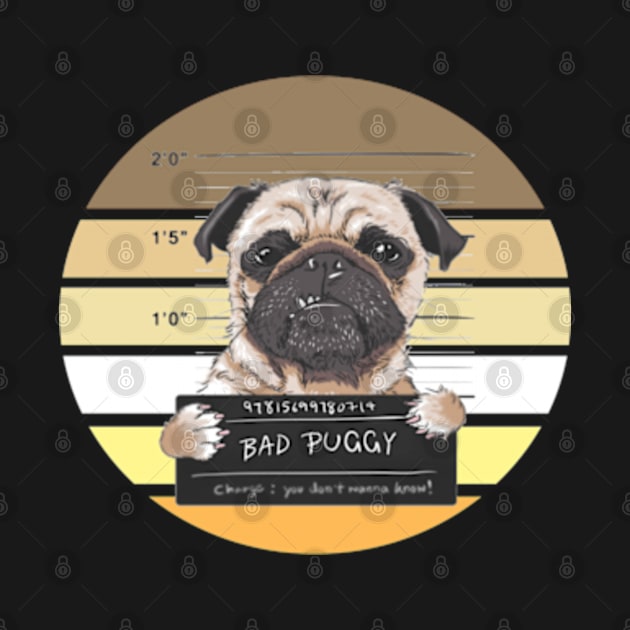 angry dog pug prisoner design - Gifts by kedesign1