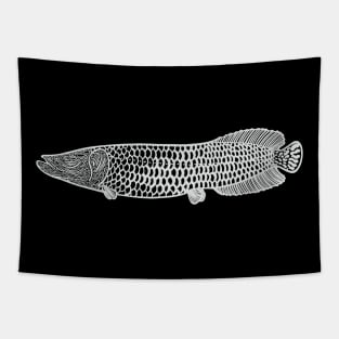 Arapaima - hand drawn detailed fish design Tapestry