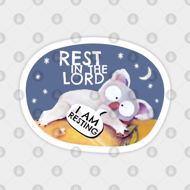 Koala - Rest in The Lord Magnet by RoocciArt