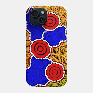 Aboriginal Art - Circles And Dots Phone Case