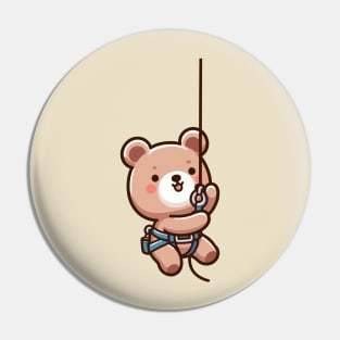 Cute bear Abseiling Pin