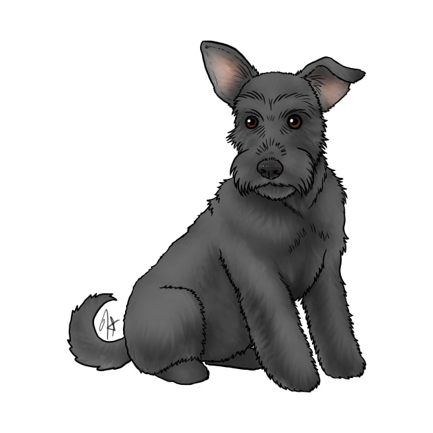 Dog - Miniature Schnauzer - Black Natural by Jen's Dogs Custom Gifts and Designs