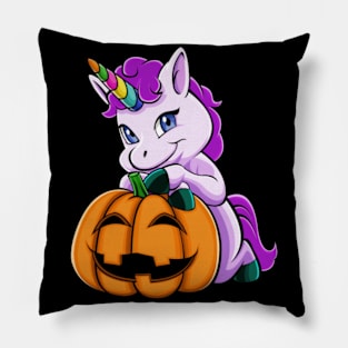 Halloween Unicorn Pumpkin Pillow