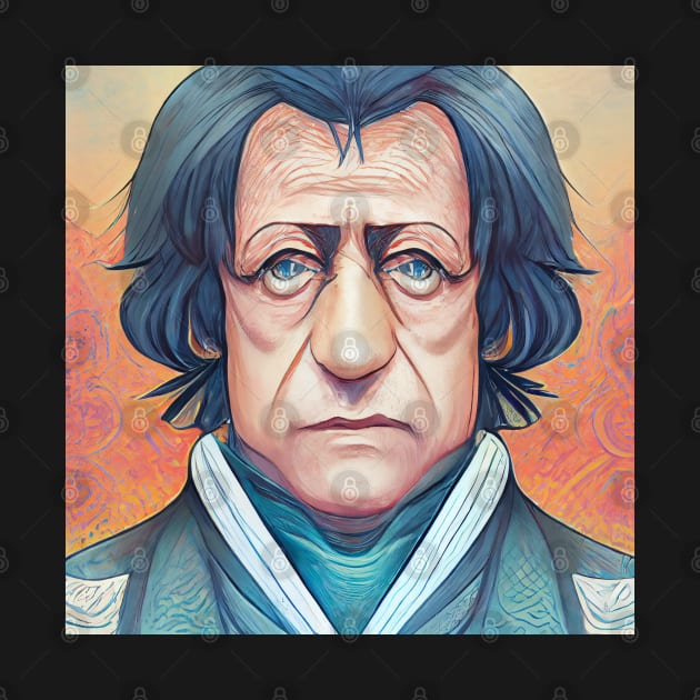 Georg Hegel Portrait | Anime Style | Philosopher by Classical