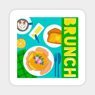 Brunch art print Magnet