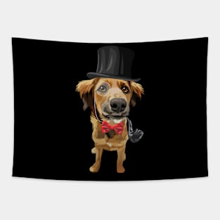 royal brown dog-vector art Tapestry