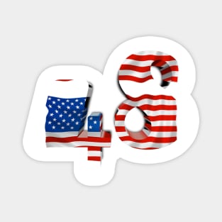 USA flag no. 48 Magnet