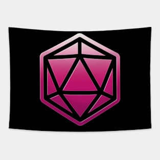 80s Retro D20 Neon Pink Tapestry