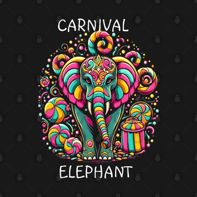 Majestic Elephant With Vibrant Facial Designs by coollooks