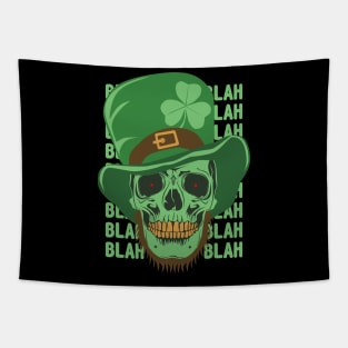 Skull Saint Patrick Day Shirt Happy St Patty's Day. Tapestry