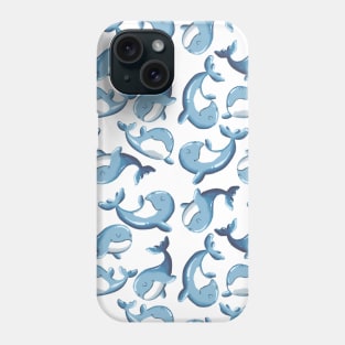 Cute Adorable Blue Whale in Ocean Marine Animal Lover Nature Fish Water Gift Phone Case