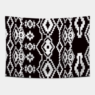 Black and white geometric abstract design Tapestry