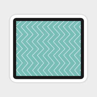 Abstract zigzag - green and white. Magnet