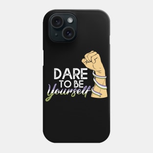 Dare To be Youself awareness Genderqueer Pride LGBT Phone Case