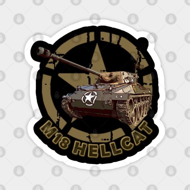 M18 Hellcat WW2 American Tank Destroyer Magnet by F&L Design Co.