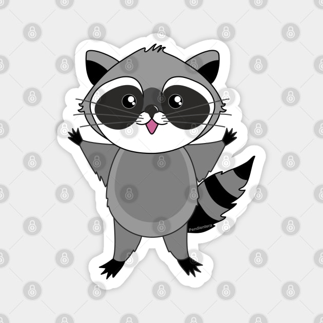 Cute raccoon Magnet by Pendientera