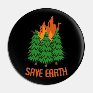 Save Earth, Rescue Animals for men women dad mom T-Shirt Pin