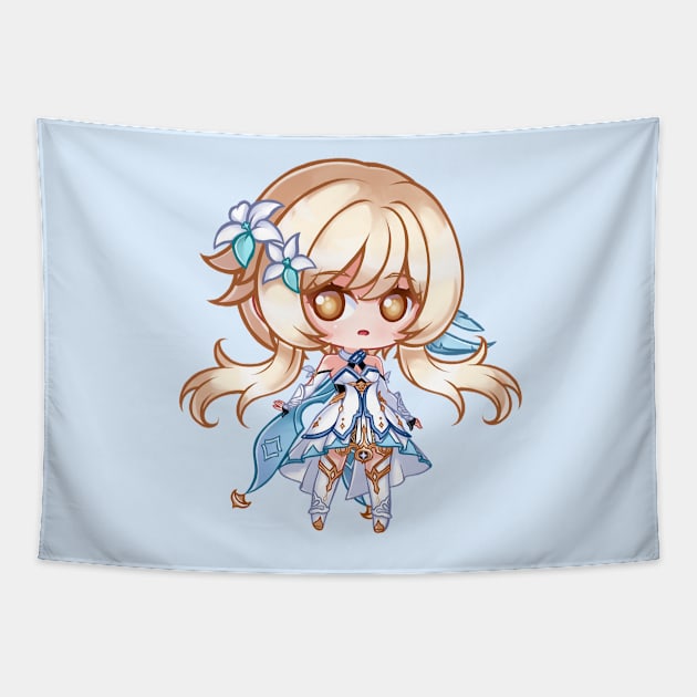 Lumine chibi Tapestry by HellaKumii