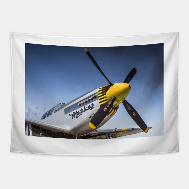 P-51 Mustang photo Tapestry by CoolCarVideos