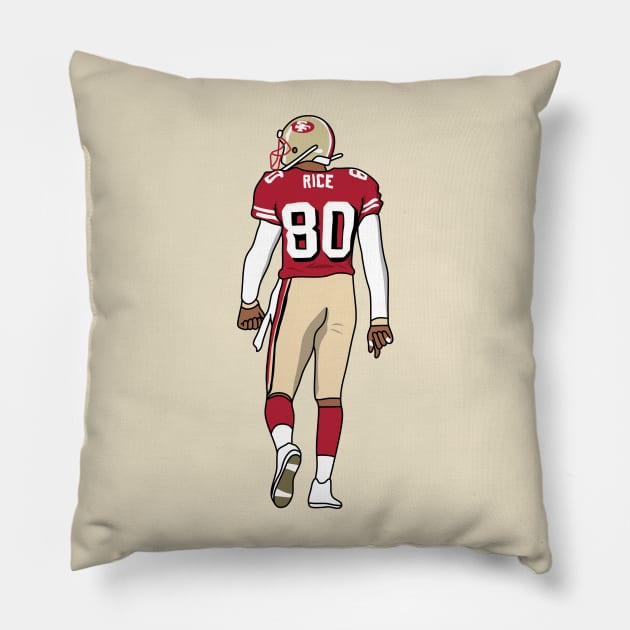 rice the wide receiver Pillow by rsclvisual