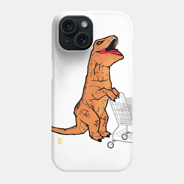 T-rex Shopping for Groceries Phone Case by frankpepito