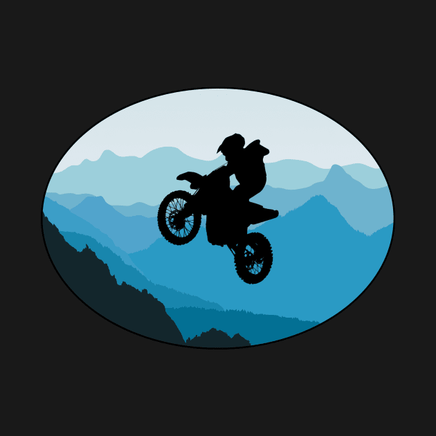 DIRT BIKE STICKERS, SHIRTS, PHONE CASES - MOUNTAIN DIRT BIKER by KathyNoNoise