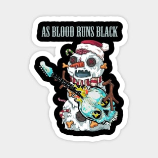 AS BLOOD RUNS BLACK BAND XMAS Magnet