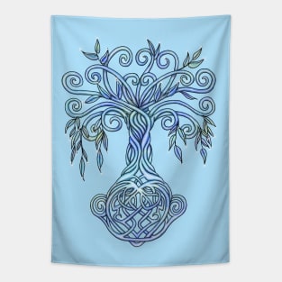 Celtic Tree of life Sky Colored Tapestry