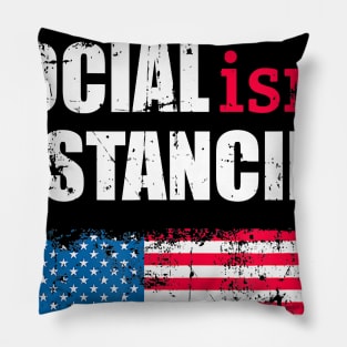 Anti Socialism Funny Political Social Distancing Socialist Pillow