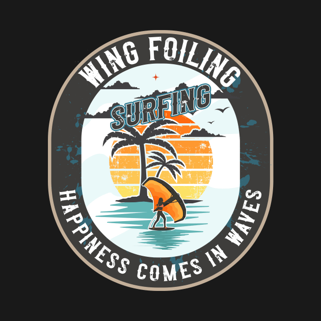 WING FOILING SURFING HAPPINESS COMES IN WAVES by HomeCoquette