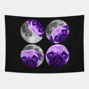 Pug Solar Eclipse Of The Moon Tapestry