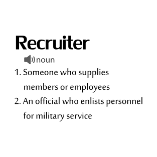 Funny Recruiter Definition T-Shirt